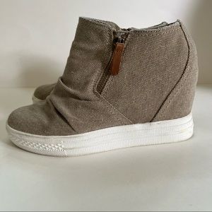 Canvas Wedge Sneaker Size 8.5